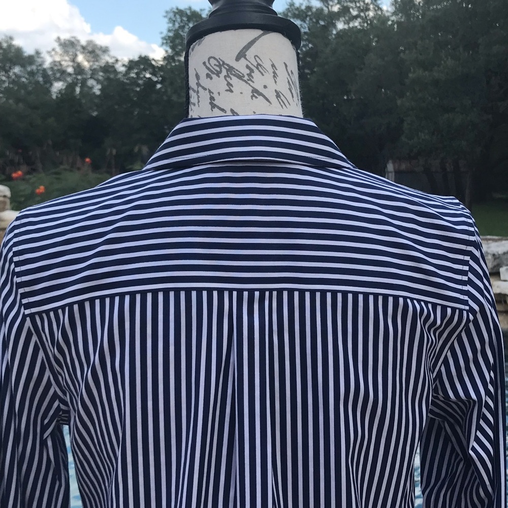 Talbots Non Iron Perfect Striped Tunic Caddy Sz 6P - Picture 6 of 10